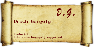 Drach Gergely névjegykártya